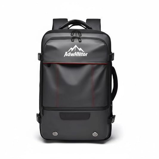 AdwHNtor|50L Expandable Vacuum Compression Travel Backpack|Carry-On Luggage|Waterproof Business Bag| Multifunctional 15.6’’ laptop Compartment|Daily & Adventure (Grey)