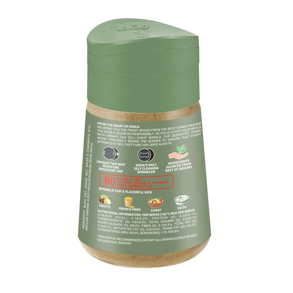 Orika Old Dilli Chat Masala - Premium Spice Blend, 100% Pure and Natural, Perfect for Flavoring Indian Snacks and Dishes, 80g
