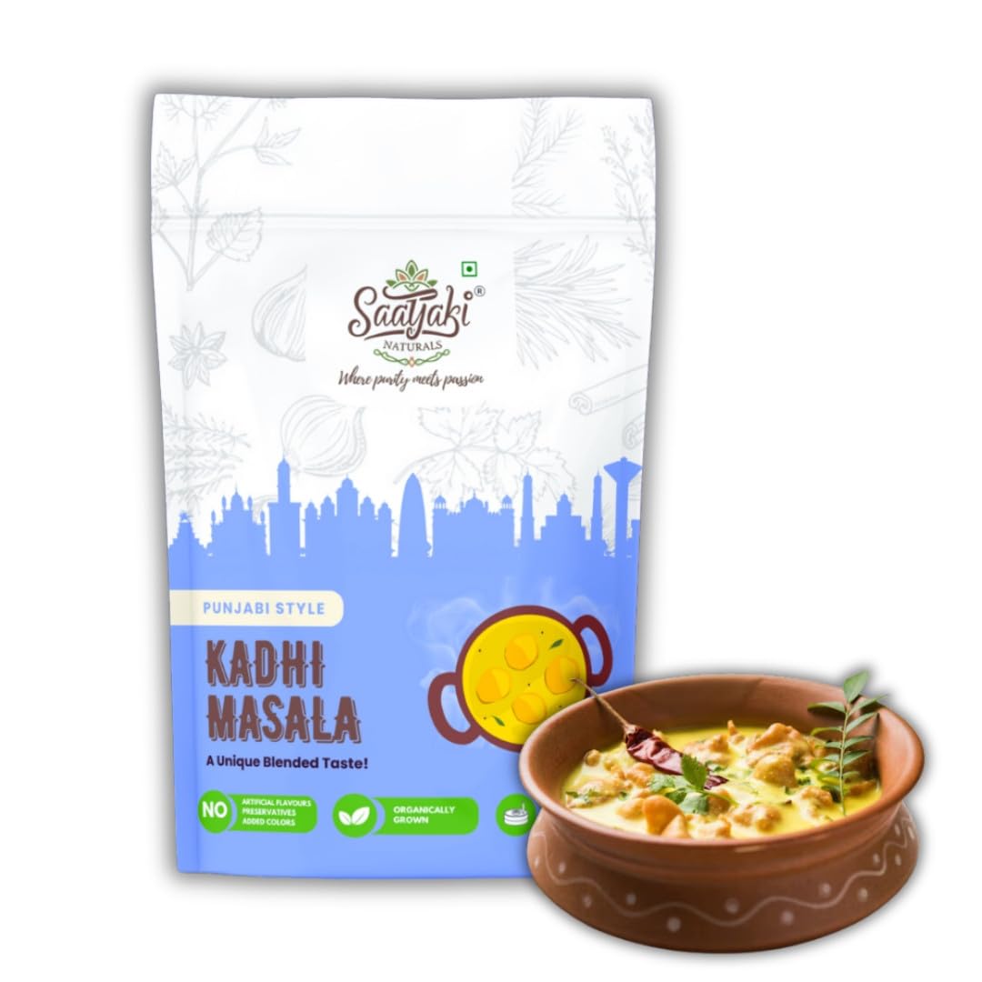 Saatyaki Naturals Punjabi Kadhi Masala - 50gm | Authentic traditional Indian spice blend for Kadhi Pakora, Punjabi curry, homemade gravy & everyday cooking.