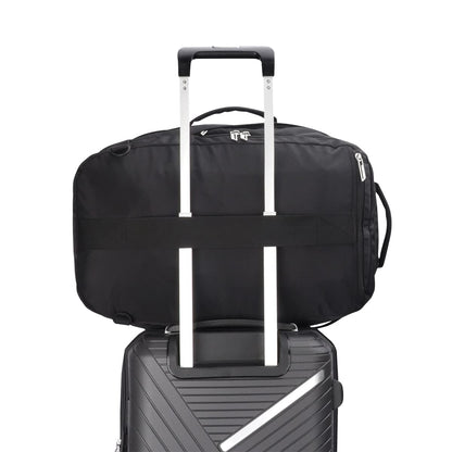 Protecta Proposed Merger Convertible Backpack Office Bag – with external laptop compartment and space for clothes and accessories for work or leisure trips - Black