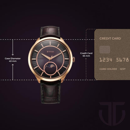 Titan Analog Purple Dial Men's Watch-10028WL01- image 2