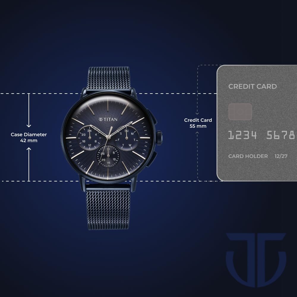 Titan Analog Anthracite Dial Men's Watch-90200QM01- image 2