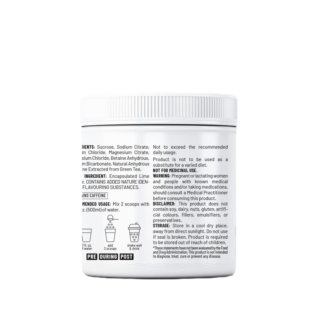 Unived Elite Hydration Mix | Essential Electrolytes and Betaine for Optimal Hydration & Fluid Uptake | Hydration Multiplier | Low Calorie Hydration Drink | 16 Servings - Lime Buzz (Caffeinated)