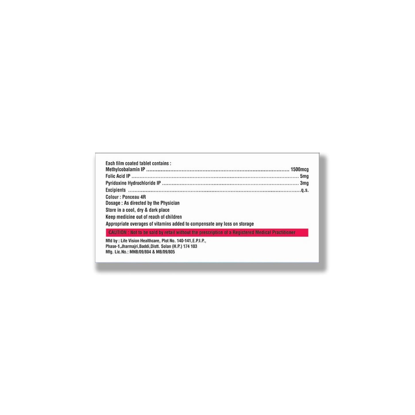 Neronvit Folic Acid & Pyridoxine Tablets | With Vitamin B6 & Folic Acid | Daily Nutritional Supplement | For Energy & Wellness | Helps Maintain Normal Nerve Function & Healthy Blood Circulation