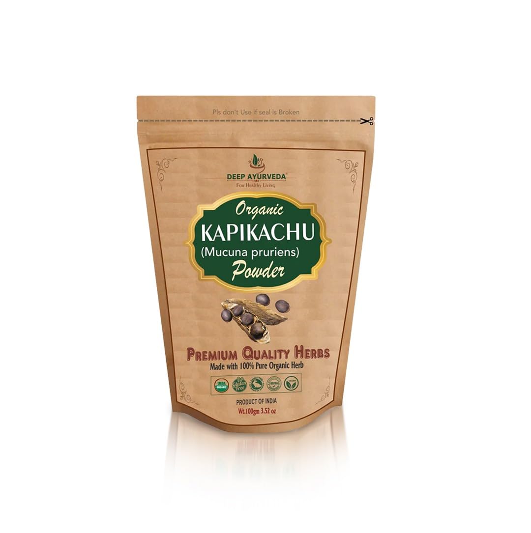 Organic Kapikachhu Powder | Mucuna Pruriens Powder | Herbal Ayurvedic Supplement | Natural Plant-Based Powder for Energy & Wellness | 100g