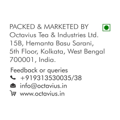 Octavius Assam Second Flush Whole Leaf Black Tea | Summer Crop | Strong Robust, Full Bodied| Bold Single Origin Tea | Sweet Woody Aroma | Distinctive Malty Flavour | Tea Connoiseur's Choice| 100GM