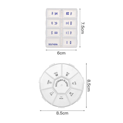 BNF® 2 Pieces Weekly Pill Box Organiser Supplements Vitamins Travel Home Rectangle|Health & Beauty | Health Care |Pill Boxes, Pill Cases|2 Pieces Weekly Pill Organizer