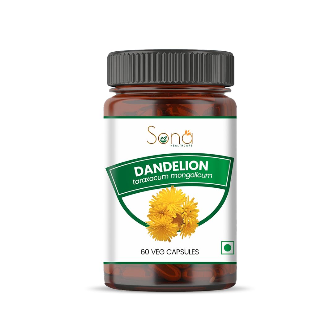Sona Healthcare Dandelion Supplement, 60 Vegetarian Capsules