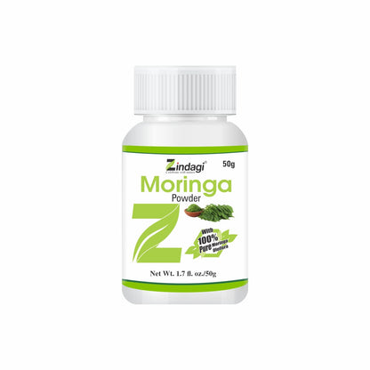 Zindagi Moringa Extract Capsules - Natural Health Supplement - Pure Moringa Leaves Powder Extract (60 Capsules)