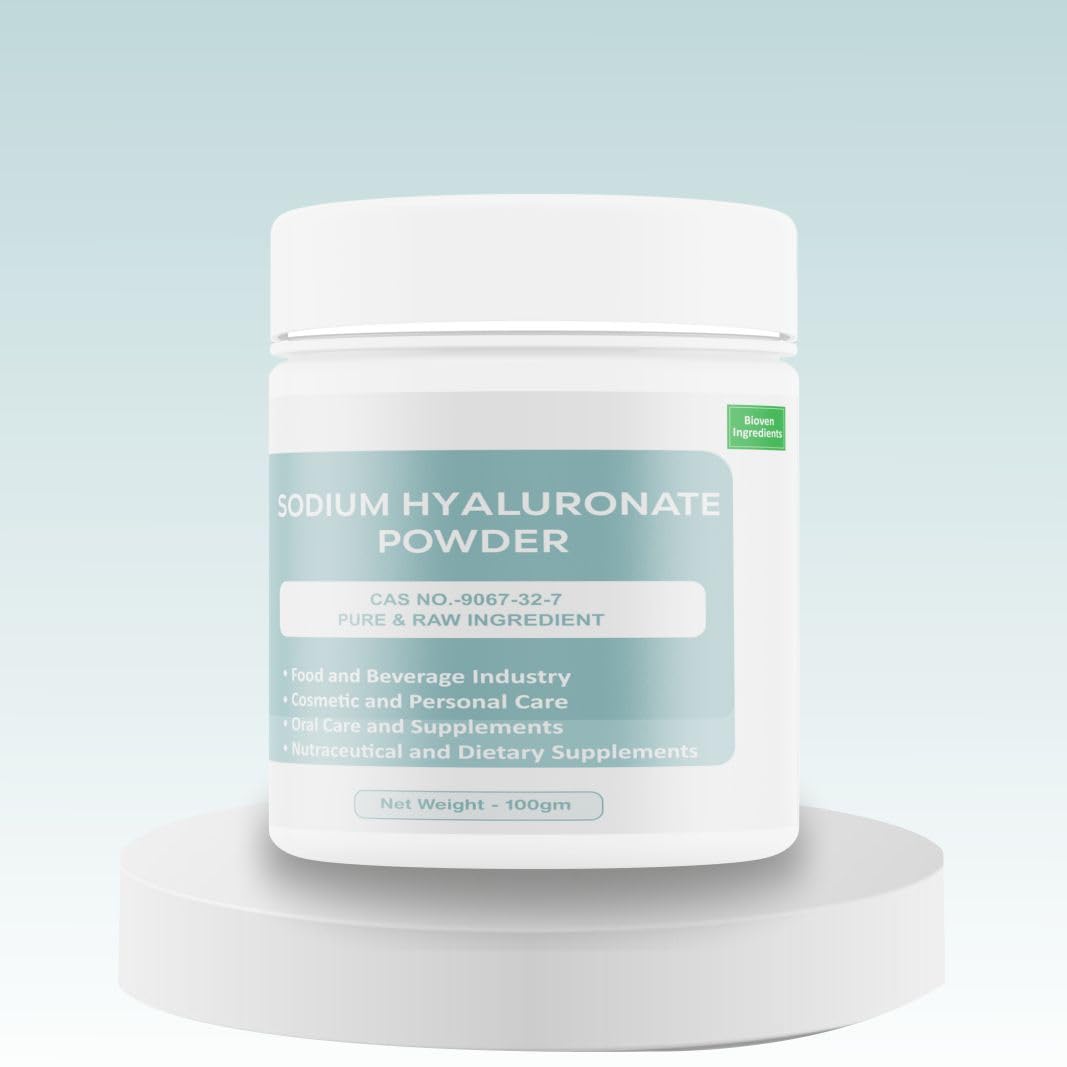 Bioven Ingredients Sodium Hyaluronate Powder, Pure Extract, No Added Colour or Preservatives
