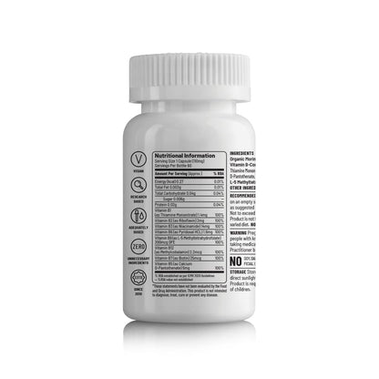 Unived Basics B-Complex | 100% RDA of 8 Essential B-Vitamins | Healthy Energy Levels & Metabolism | 60 Vegan Capsules