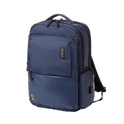 American Tourister Zork Polyester 2 Compartment Laptop Unisex Backpack (Blue,Frs