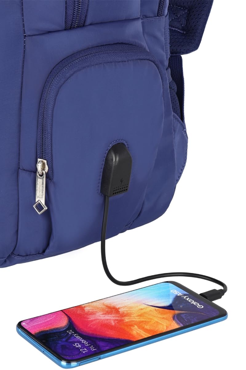 American Tourister Jit+ Polyester Zip Closure 6 Compartment Laptop Backpack (Blue, Free Size),35 L