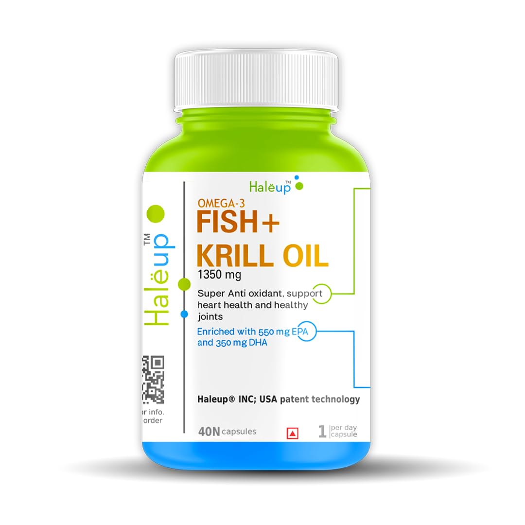 Haleup Fish Oil Softgel Capsules 1350 mg || Enriched with EPA/DHA || Healthy Heart || Brain|| Immunity