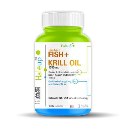 Haleup Fish Oil Softgel Capsules 1350 mg || Enriched with EPA/DHA || Healthy Heart || Brain|| Immunity