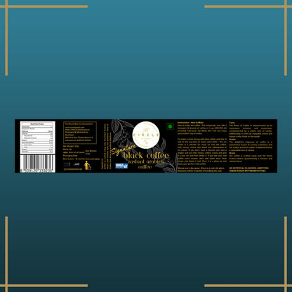Signature Instant Black Coffee (100% Arabica, 50 gram, Dark Roast)