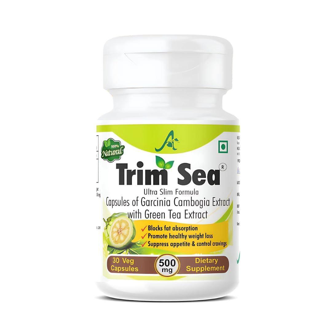 AYUSEA® TRIMSEA : Ultra Slim Formula for Weight Loss,Garcinia cambogia and Organic Green Tea Extract Fat Burner 30 capsule 500mg (Pack of 1)