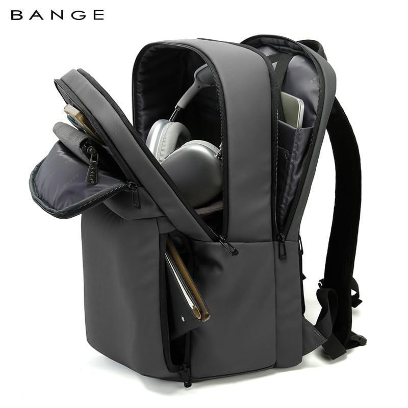 Red Lemon BANGE MetroGuard Laptop Backpack | 27L Water-Resistant Travel Bag | Anti-Theft Backpack for Men & Women | Fits 15.6" & 16" Laptops | Office, College, Business & Travel Bag (Grey)