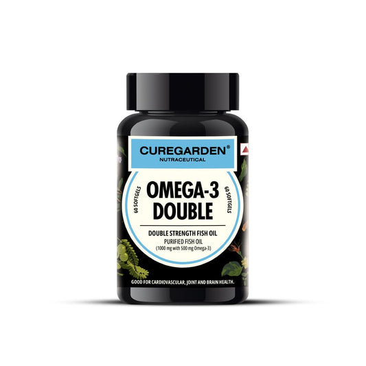 Curegarden Omega-3 Fish oil 1000 Mg- 60 Softgel, Epa and Dha,Anti-inflammatory, Anti-oxidant, Heart Health, Joint Supplement, Liver Health.