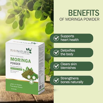 7DAYSNATURAL Sun-Dried Moringa with Giloy & Tulsi Powder – Pure Herbal- image 8