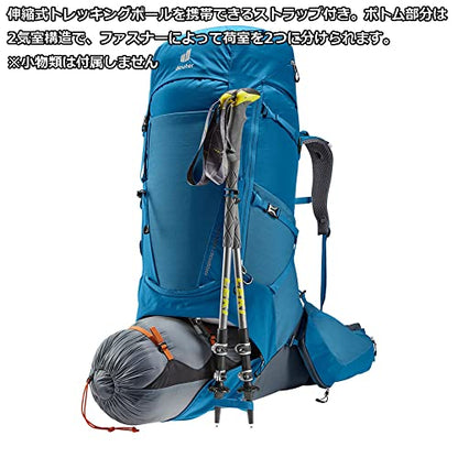 DEUTER Unisex Aircontact Core 60+10L Hiking & Trekking Rucksack Bag, 70 Litres, Blue