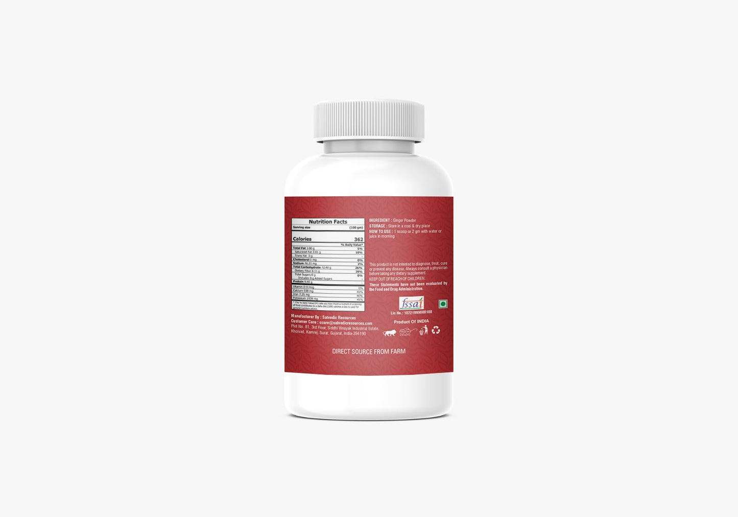 Ginger Powder Herbal Supplements For Personal Health Care Improvement
