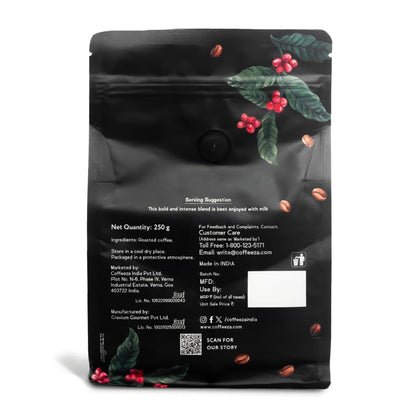 COFFEEZA - Coarse Grind - Intenso - 250G - Medium-Dark Roast 100% Arabica Ground Coffee Powder Packet