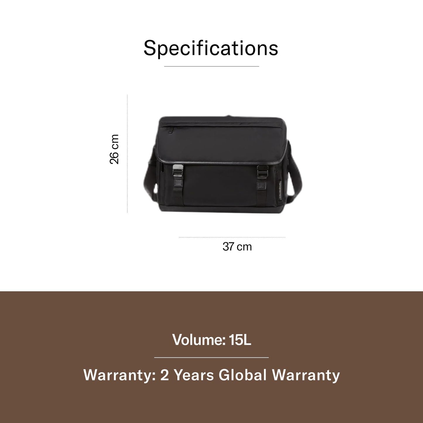 Samsonite Red Ellewood Messenger Bag 26 Cms Brown Nylon Premium Messeng- image 2