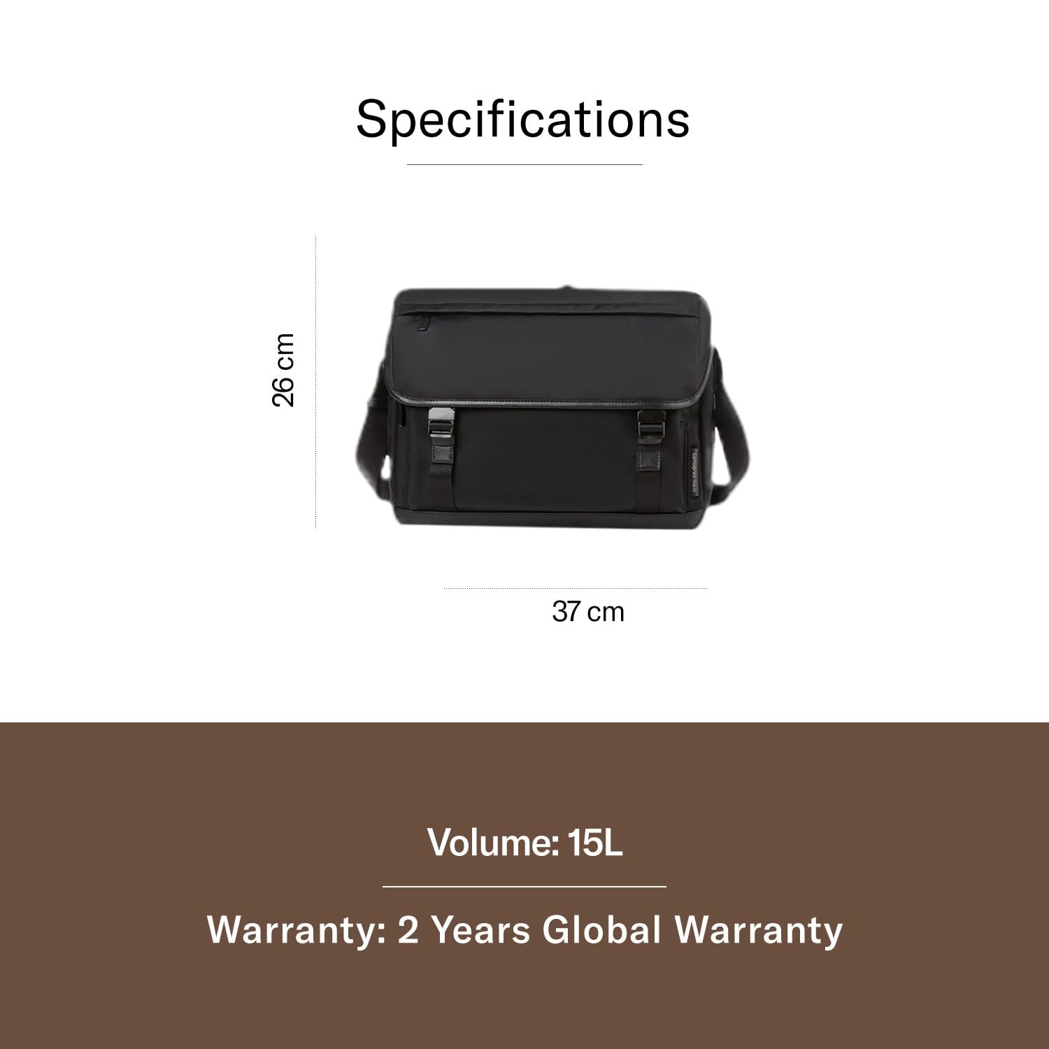 Samsonite Red Ellewood Messenger Bag 26 Cms Brown Nylon Premium Messeng- image 2