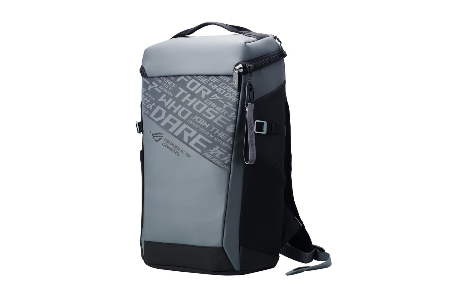 ROG Ranger BP2701 Cybertext Edition (2025) Gaming Backpack, Spacious Storage Upto 22L, Ergonomic Design, Built-in Luggage Strap, Adjustable Chest Strap, fits up to a 17-inch Laptop, Grey, 0.93 kg
