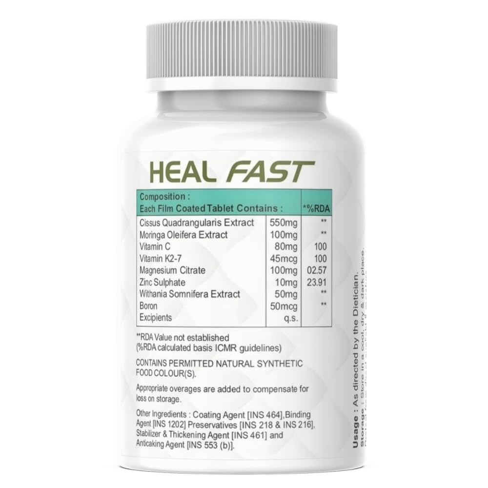 RITE AID HEALTH CARES Heal Fast Nutraceutical Tablets 20 Count | Bone Wellness Supplement with Calcium to Help Support Daily Bone, Ligament and Tendon Nutrition