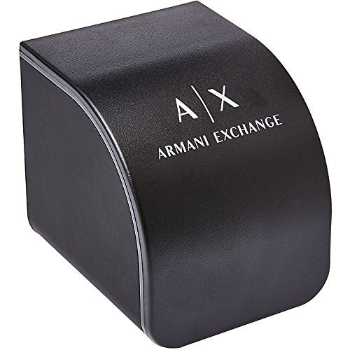 Armani Exchange Stainless Steel Analog Black Dial Men Watch-Ax2328, Gold Band