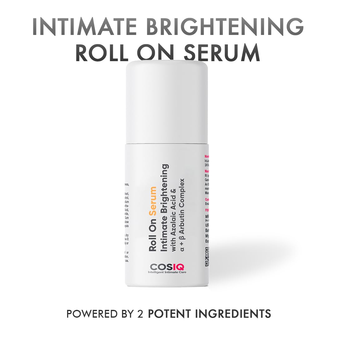 Cos-IQ Intimate Brightening Roll-On Serum | With Azelaic Acid, 40ml