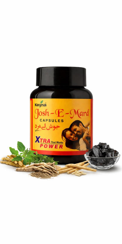 KAYNA HEALTHCARE Josh-E-Mard Power Capsules for Stamina & Vitality Support | Energy, Strength & Performance Booster | Herbal Supplement for Men, 60 Capsules