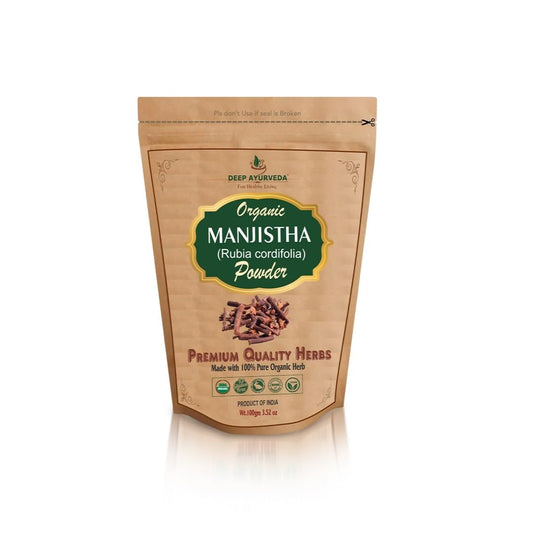 Organic Manjistha Powder | Pure Ayurvedic Herbal Powder | Rubia Cordifolia | Skin & Blood Purifying Herb | Natural Detox Support | No Additives | Ayurvedic Wellness Supplement