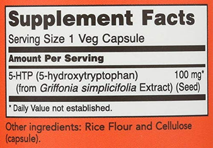 Now Foods 5-Htp, 60 Vcaps 100 mg- image 4