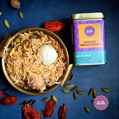 Home Kouzina Kolkata Biryani Masala - 150g (Pack of 1) | Perfect for Veg & Non-Veg Biryani, Mutton, Chicken, and More | No Artificial Additives | Made in Small Batches | 100% Natural Ingredients