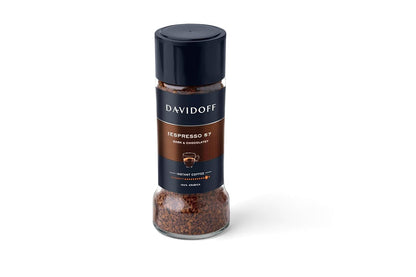 Davidoff Espresso 57 Intense Instant Coffee 11/12 Intensity - 100% Arabica, 90g, Granule, Glass Bottle