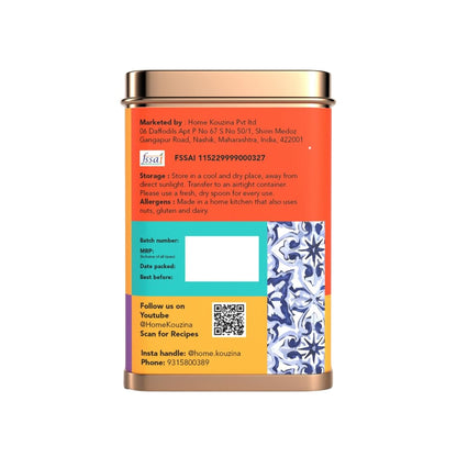 Home Kouzina Goan Fish Curry Masala - 150g| Perfect for Authentic Goan Fish Recipes| No Artificial Additives| Made in Small Batches| 100% Natural Ingredients| Traditional Recipe| Premium Tin Pack