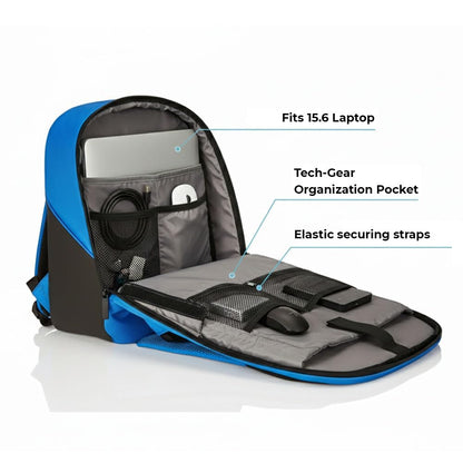 SAGEWARE Unisex LED Backpack – Custom Pixel Display Bag for Laptop, School & Fashion (20 L) Blue