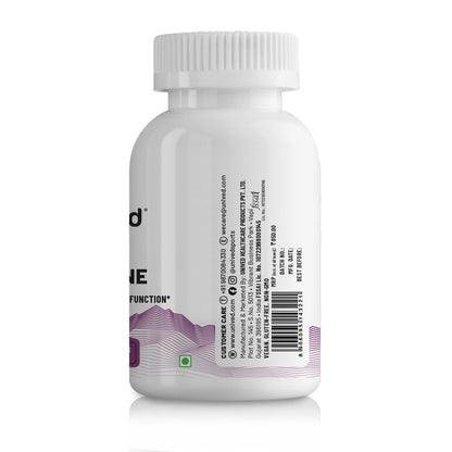 Unived Acetyl L-Carnitine 500mg | Supercharges Brain Function, Fat Loss, & Reaction Time. | Single Ingredient, Flavorless & Caffeine Free | 60 Vegan Capsules