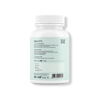 Mars by GHC Biotin Tablets - 60 Tablets | Keratin, Hair Fall Control, Nourishment | Biotin Supplement for Hair Growth, Glowing Skin | Enhances Scalp Conditions, Boosts Hair Growth