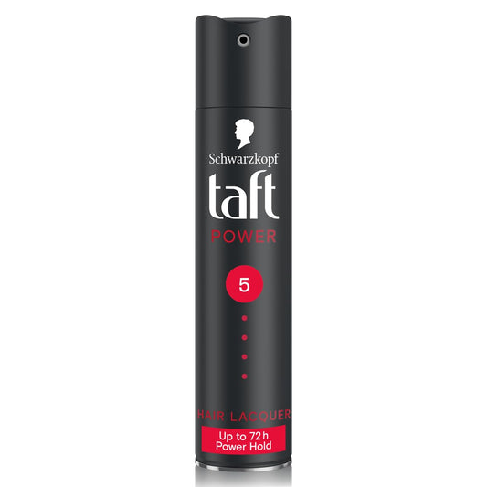 Schwarzkopf Taft Power Hair Lacquer, Caffeine Power Formula for 72 hour hold, Hold 5 with no stickiness