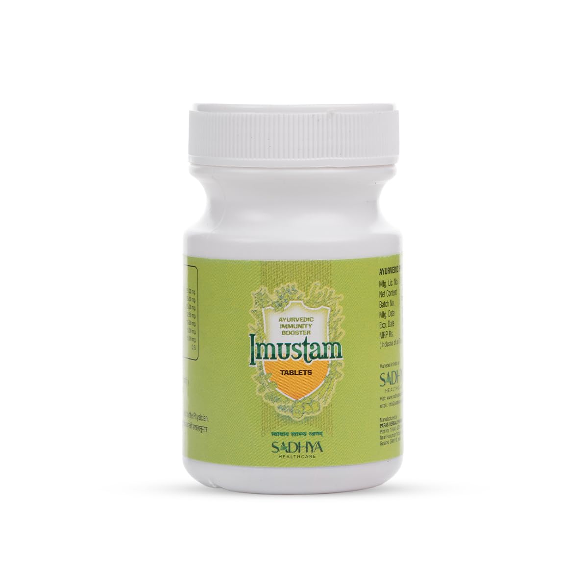 Sadhya healthcare Imustam Immunity Tablets – Guduchi, Haridra, Yashtimadhu, Ashwagandha, Mahasudarshan, Tulsi, 30 Tablets