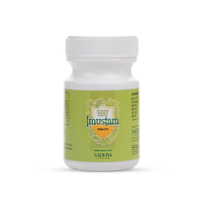 Sadhya healthcare Imustam Immunity Tablets – Guduchi, Haridra, Yashtimadhu, Ashwagandha, Mahasudarshan, Tulsi, 30 Tablets