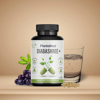 Plantomed Diabashree+, Blood Sugar Support Supplement,Made In India | 60 Capsules