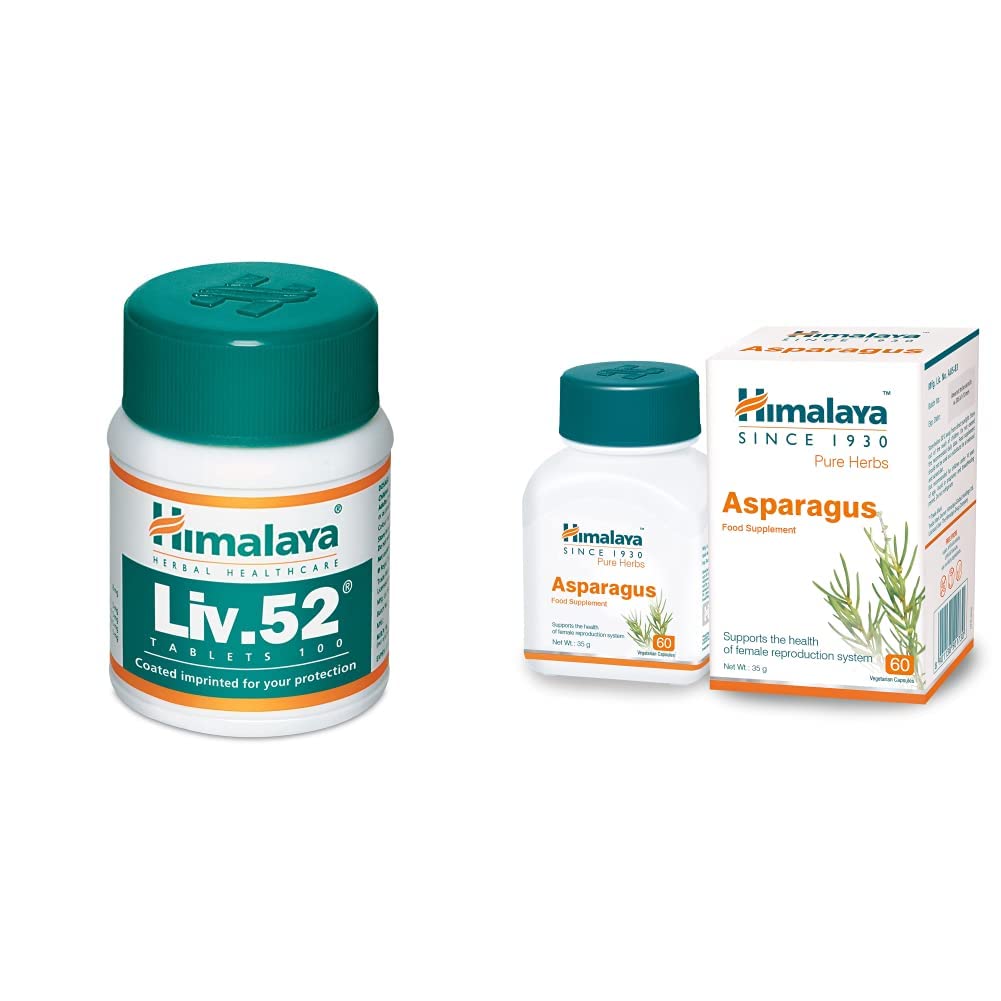 Himalaya Liv.52 Tablets - 100 Counts & Himalaya Wellness Pure Herbs Shatavari Wo