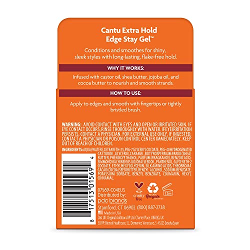 CANTU Extra Hold Edge Stay Gel, 65 ml