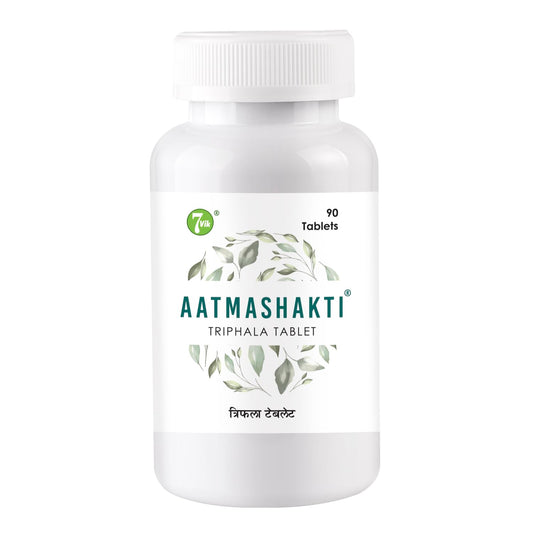 7vik Aatmashakti (Triphala 90 Tablets) 750mg - Supports Healthy Digestion | Improves Bowel Wellness| Relieves Constipation (Pack of 1)