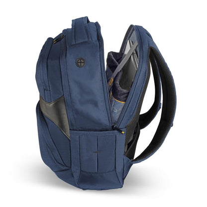 Travel Blue Supreme 17.3 Inch Laptop Backpack, 22.5 Litres, Water Resistant Travel & Office Backpack with Laptop Compartment, Power Bank Holder, Sunglasses Holder & Key Holder, Navy